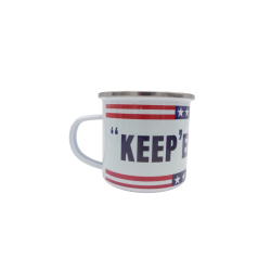 Enamelled Cup - Keep'Em Flying