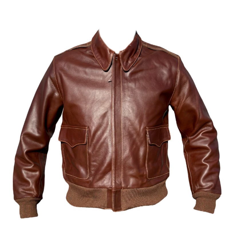 USAAF Leather Pilot Jacket - A-2 Star Sportswear USAAF Leather Pilot Jacket - A-2 Star Sportswear